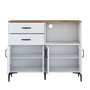 Hanah Home Gabinete Multipropósito Blanco y Nuez